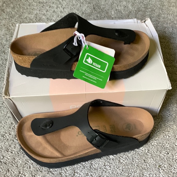 Birkenstock Shoes - Popillio gizeh grooved black asst jg